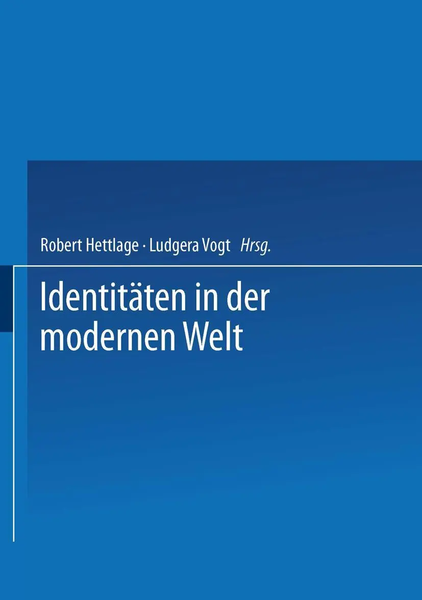 Cover: 9783531132174 | Identitäten in der modernen Welt | Ludgera Vogt (u. a.) | Taschenbuch