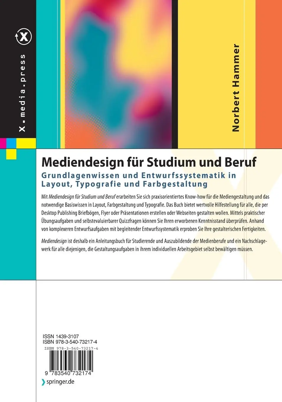 Rückseite: 9783540732174 | Mediendesign für Studium und Beruf | Norbert Hammer | Buch | xvi