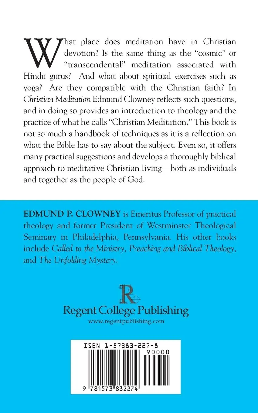 Rückseite: 9781573832274 | Christian Meditation | Edmund P. Clowney | Taschenbuch | Englisch