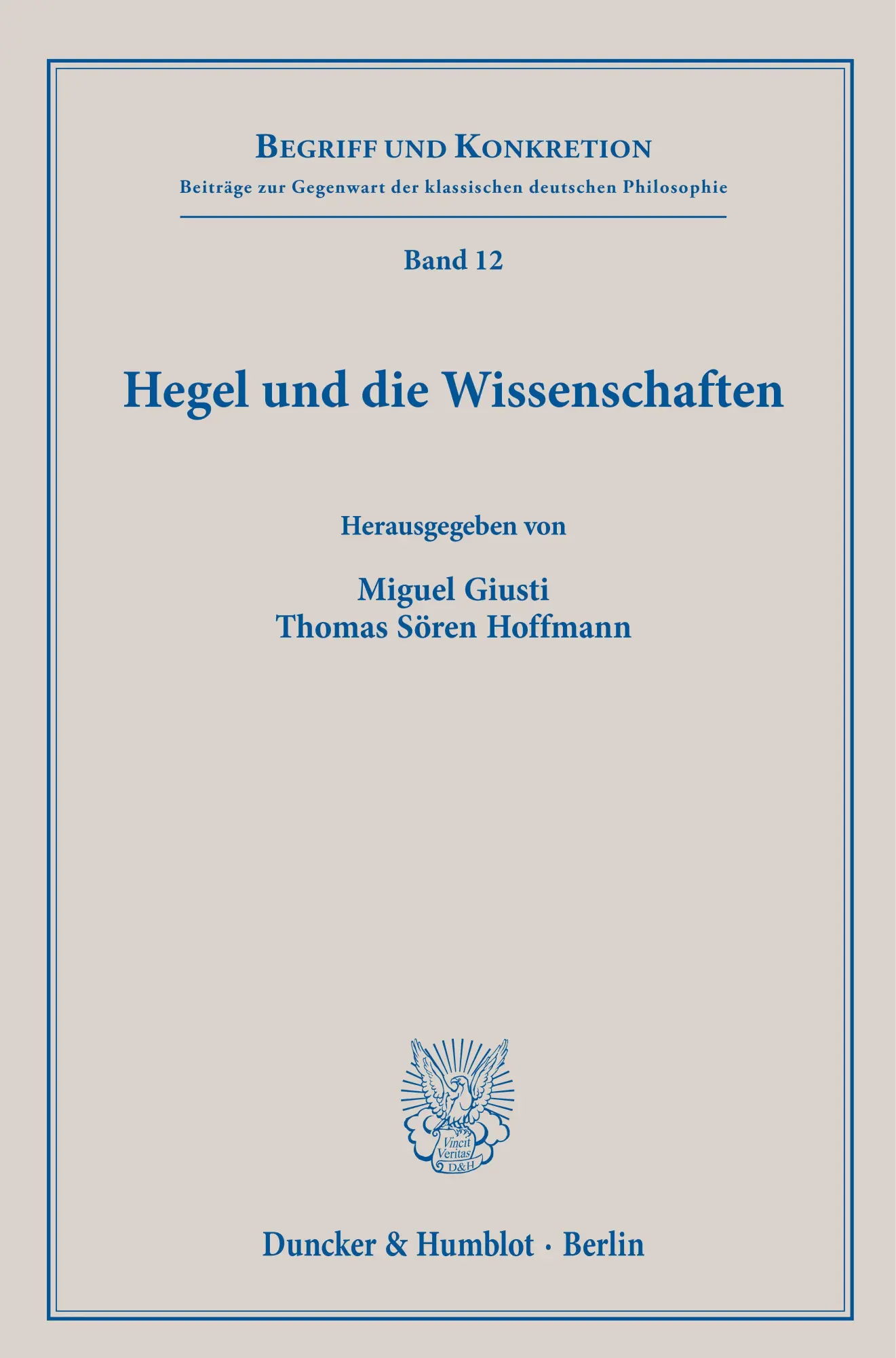 Hegel und die Wissenschaften