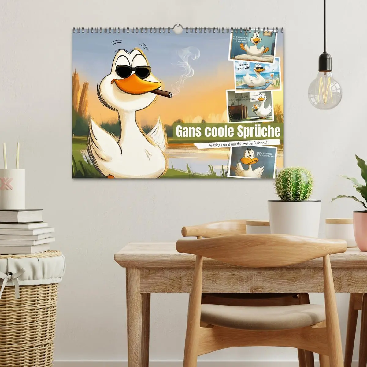 Bild: 9783457352274 | Gans coole Sprüche (Wandkalender 2026 DIN A3 quer), CALVENDO...