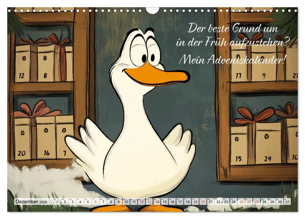 Bild: 9783457352274 | Gans coole Sprüche (Wandkalender 2026 DIN A3 quer), CALVENDO...