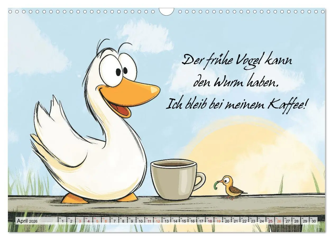 Bild: 9783457352274 | Gans coole Sprüche (Wandkalender 2026 DIN A3 quer), CALVENDO...