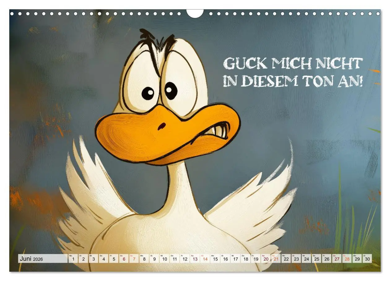 Bild: 9783457352274 | Gans coole Sprüche (Wandkalender 2026 DIN A3 quer), CALVENDO...