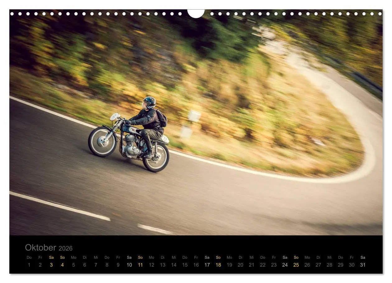 Bild: 9783457732274 | Klassische Motorräder auf der Piste (Wandkalender 2026 DIN A3...