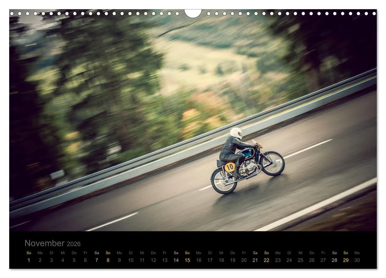 Bild: 9783457732274 | Klassische Motorräder auf der Piste (Wandkalender 2026 DIN A3...
