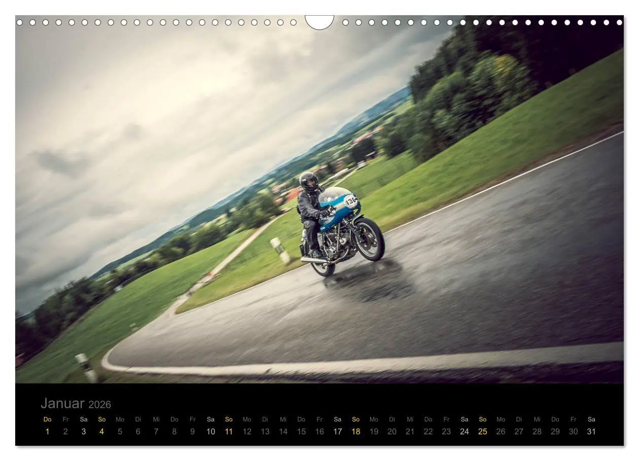 Bild: 9783457732274 | Klassische Motorräder auf der Piste (Wandkalender 2026 DIN A3...