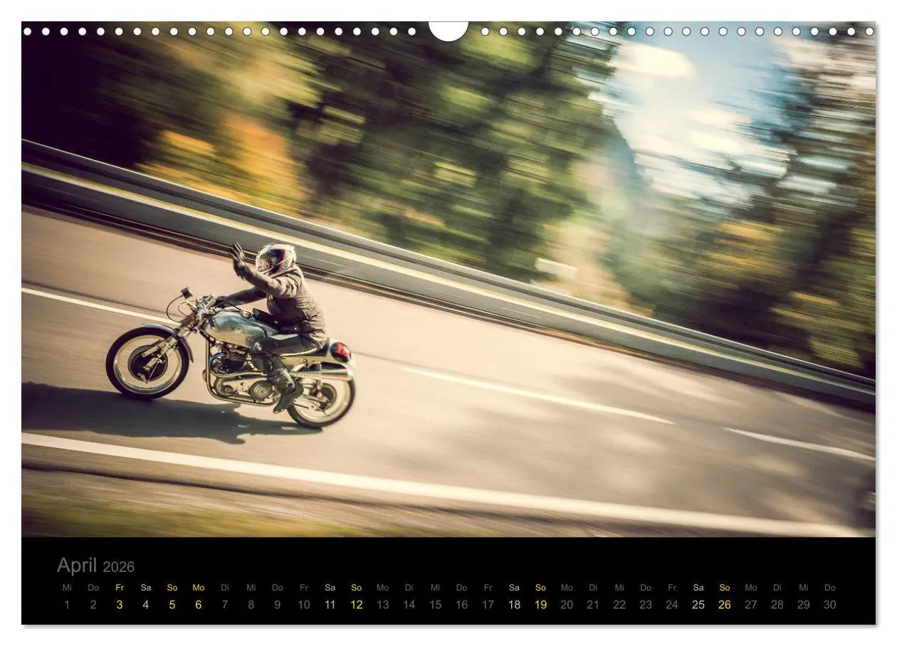 Bild: 9783457732274 | Klassische Motorräder auf der Piste (Wandkalender 2026 DIN A3...