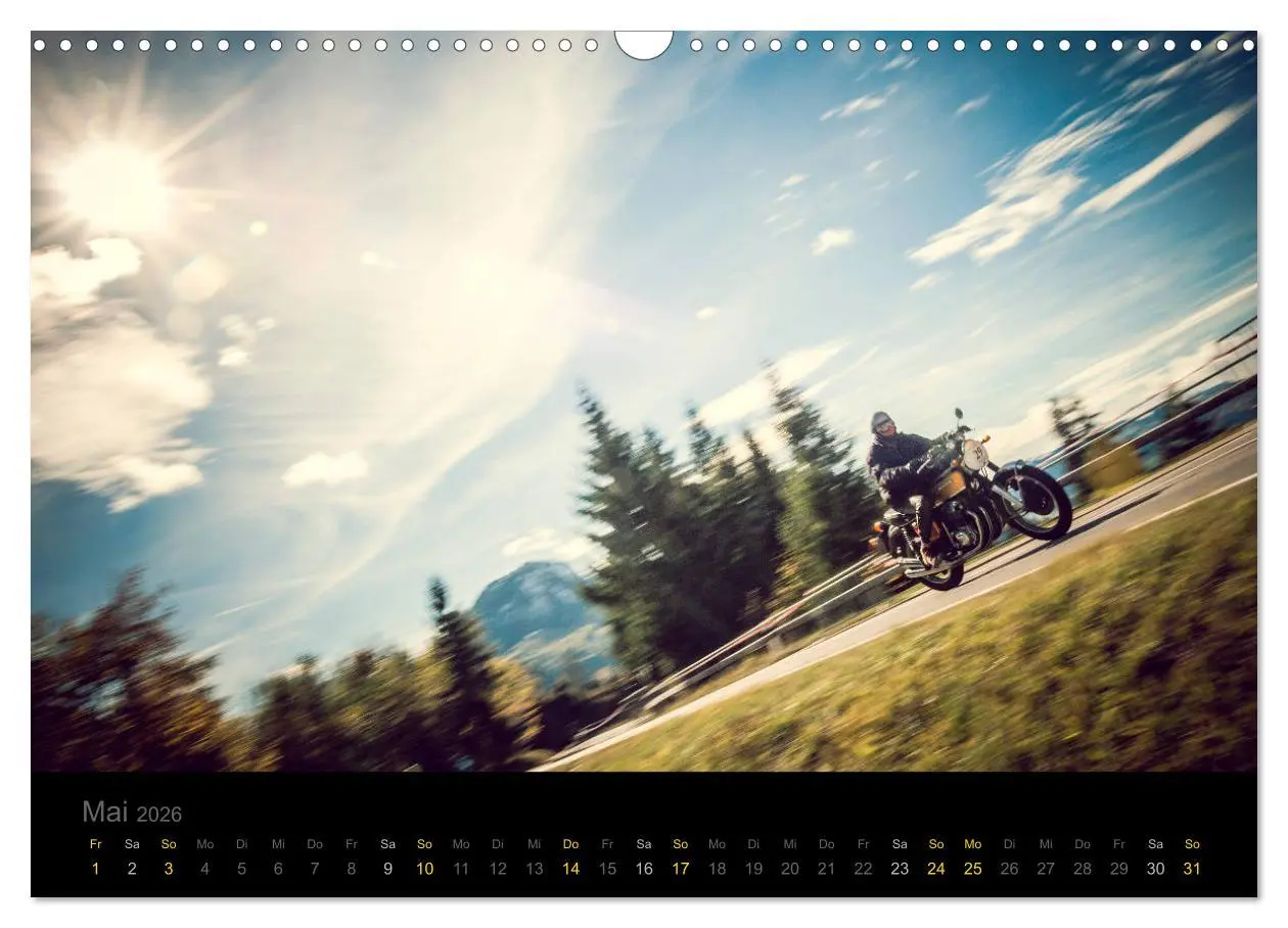 Bild: 9783457732274 | Klassische Motorräder auf der Piste (Wandkalender 2026 DIN A3...