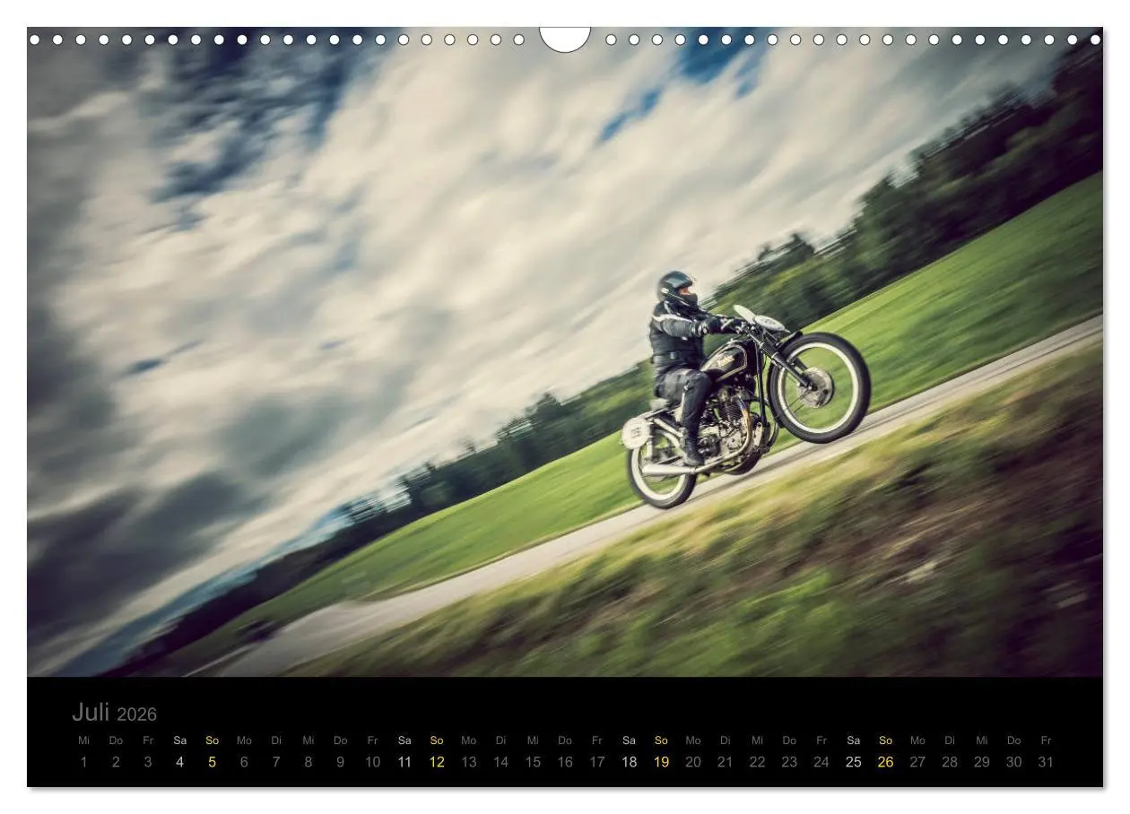 Bild: 9783457732274 | Klassische Motorräder auf der Piste (Wandkalender 2026 DIN A3...