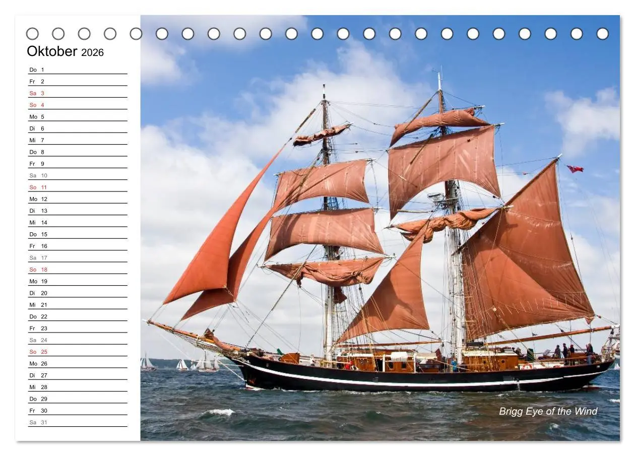 Bild: 9783457972274 | Traditionsschiffe auf der Ostsee (Tischkalender 2026 DIN A5 quer),...