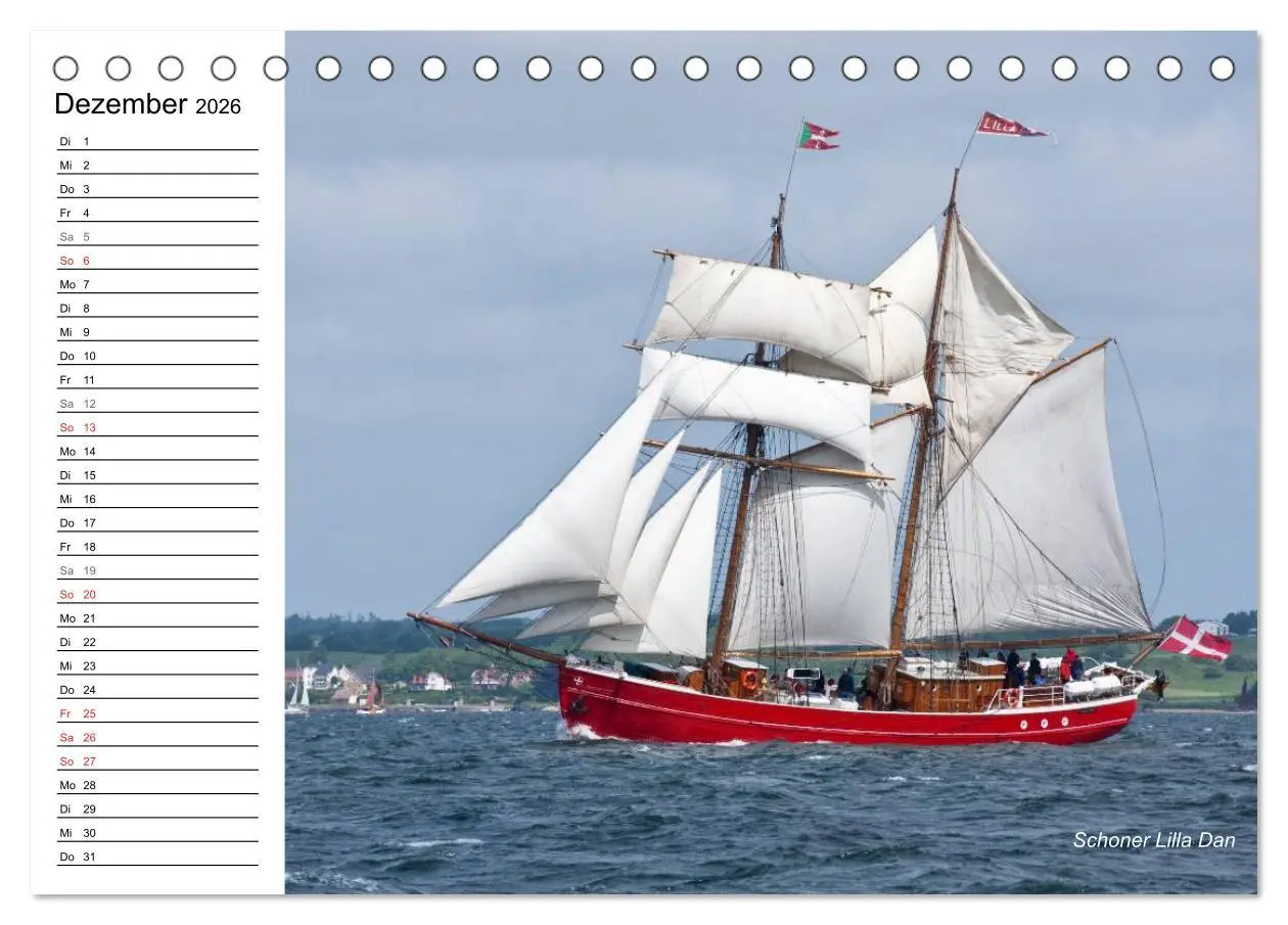 Bild: 9783457972274 | Traditionsschiffe auf der Ostsee (Tischkalender 2026 DIN A5 quer),...