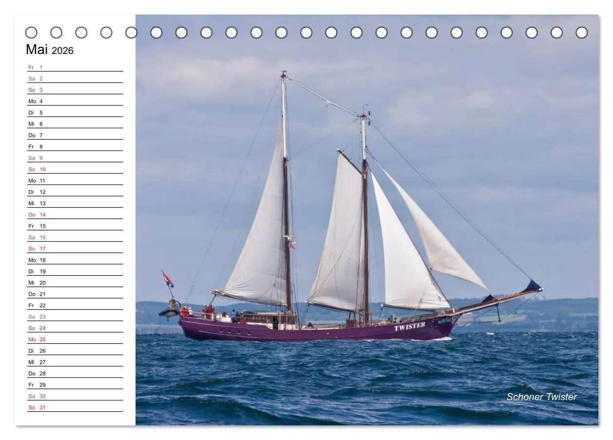 Bild: 9783457972274 | Traditionsschiffe auf der Ostsee (Tischkalender 2026 DIN A5 quer),...