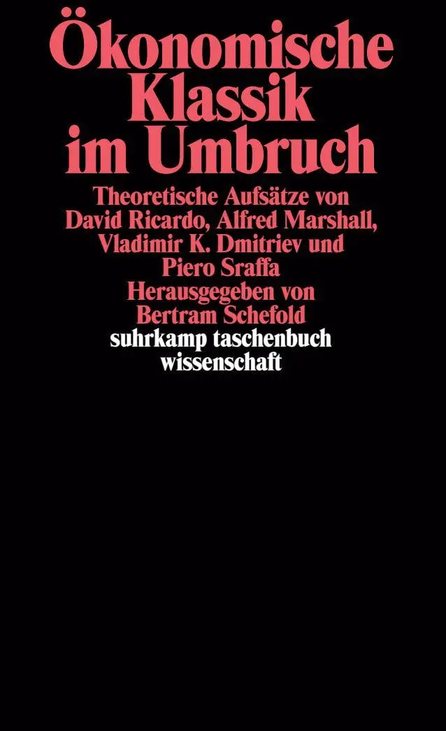Cover: 9783518282274 | Ökonomische Klassik im Umbruch | Bertram Schefold | Taschenbuch | 1986