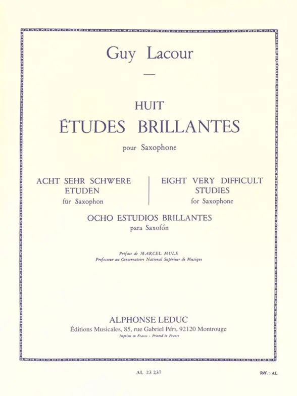 Cover: 9790046232374 | 8 Studi Brillanti | Guy Lacour | Buch | Alphonse Leduc