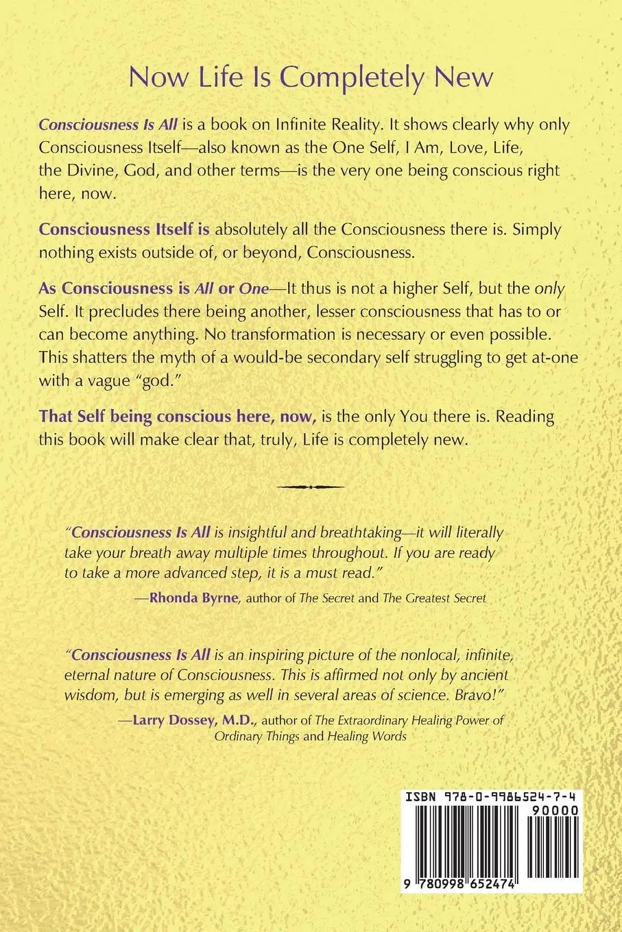 Rückseite: 9780998652474 | Consciousness Is All | The Magnificent Truth of What You Are | Dziuban