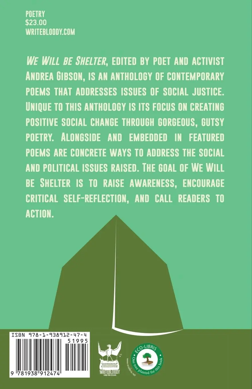 Rückseite: 9781938912474 | We Will Be Shelter | Andrea Gibson | Taschenbuch | Englisch | 2014