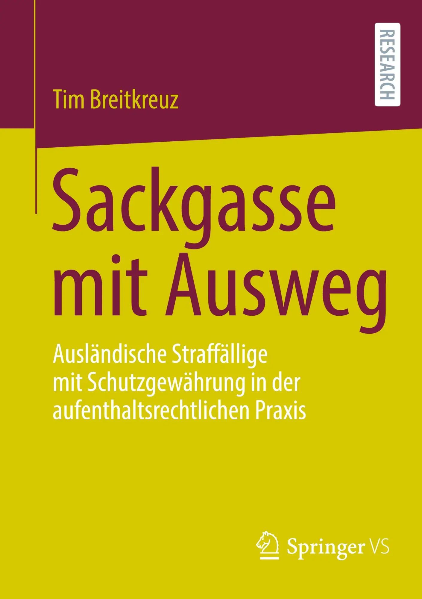 Cover: 9783658472474 | Sackgasse mit Ausweg | Tim Breitkreuz | Taschenbuch | xxi | Deutsch