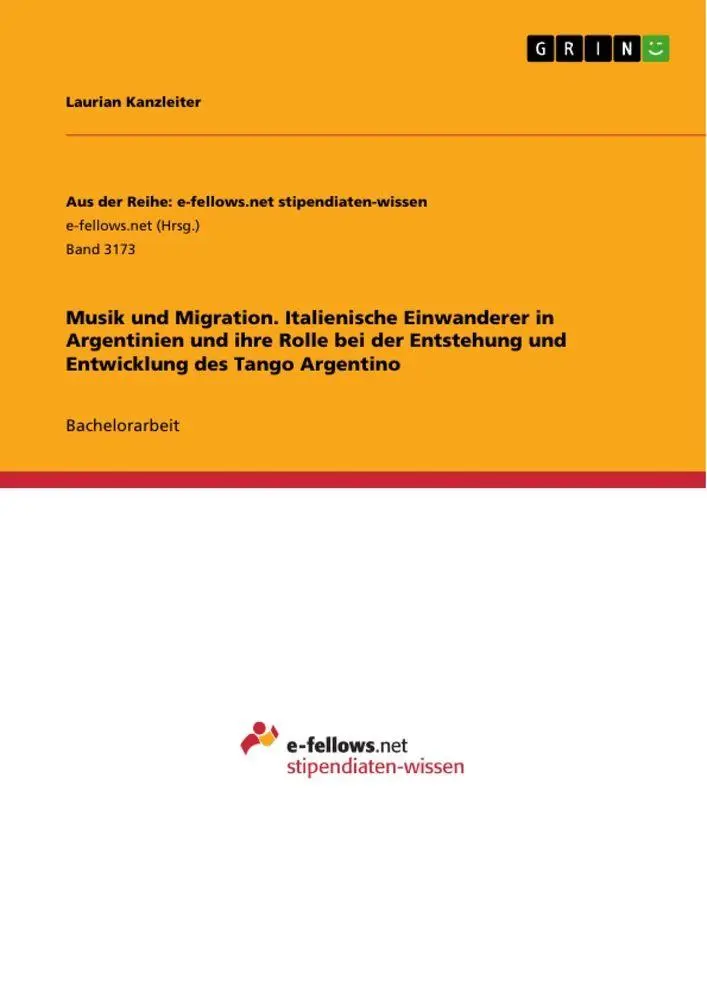 Cover: 9783668992474 | Musik und Migration. Italienische Einwanderer in Argentinien und...
