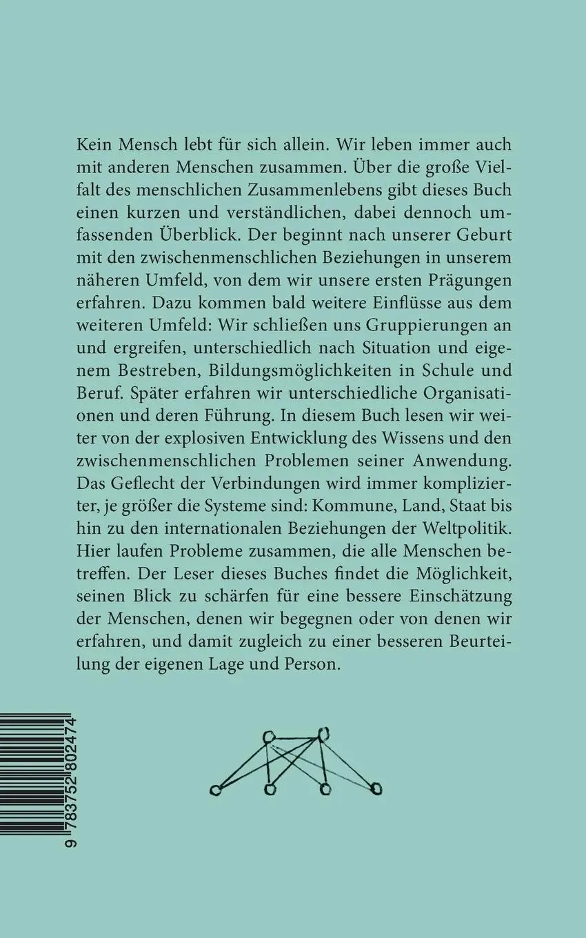 Rückseite: 9783752802474 | Das menschliche Zusammenleben | Paul Meyer | Taschenbuch | 88 S.