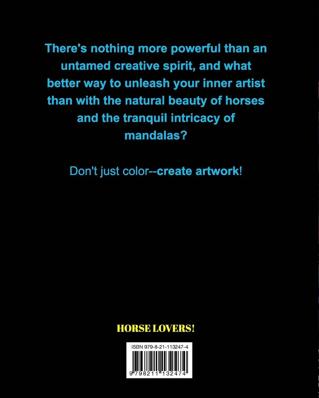 Rückseite: 9798211132474 | Horses and Mandalas | Horse Lovers! | Taschenbuch | Englisch | 2026
