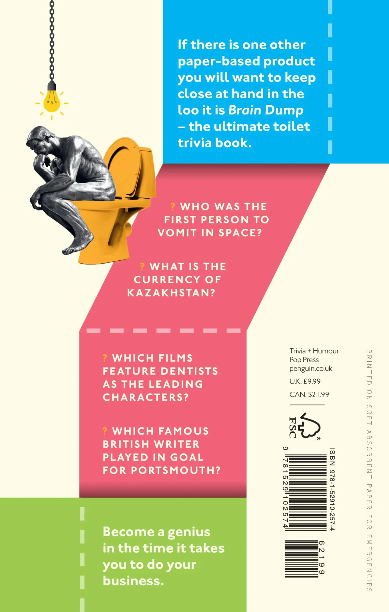 Rückseite: 9781529102574 | Brain Dump: Become a Genius on the Loo | Geoff Tibballs | Taschenbuch