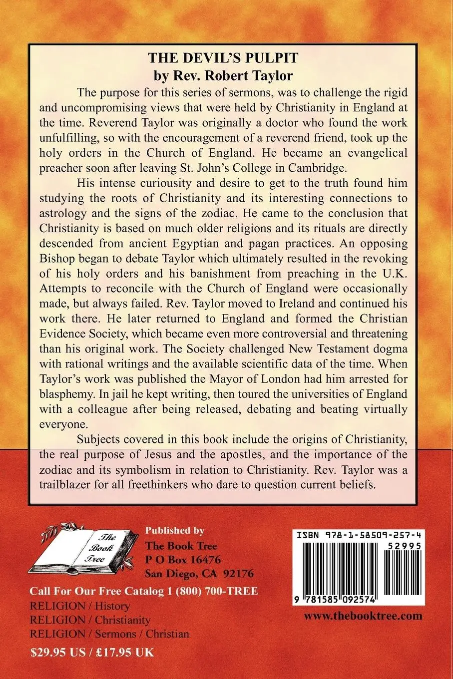 Rückseite: 9781585092574 | The Devil's Pulpit | Robert Taylor | Taschenbuch | Englisch | 2006
