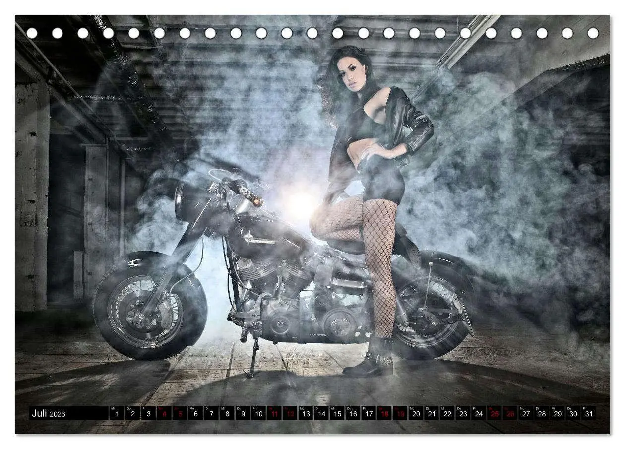 Bild: 9783457632574 | Motorräder und Sexy Girls (Tischkalender 2026 DIN A5 quer),...