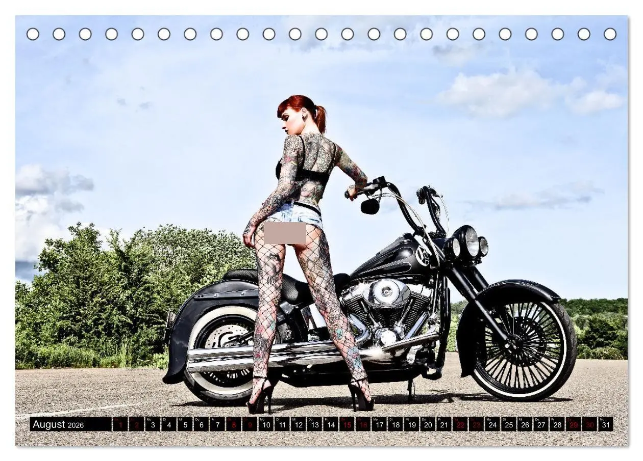Bild: 9783457632574 | Motorräder und Sexy Girls (Tischkalender 2026 DIN A5 quer),...