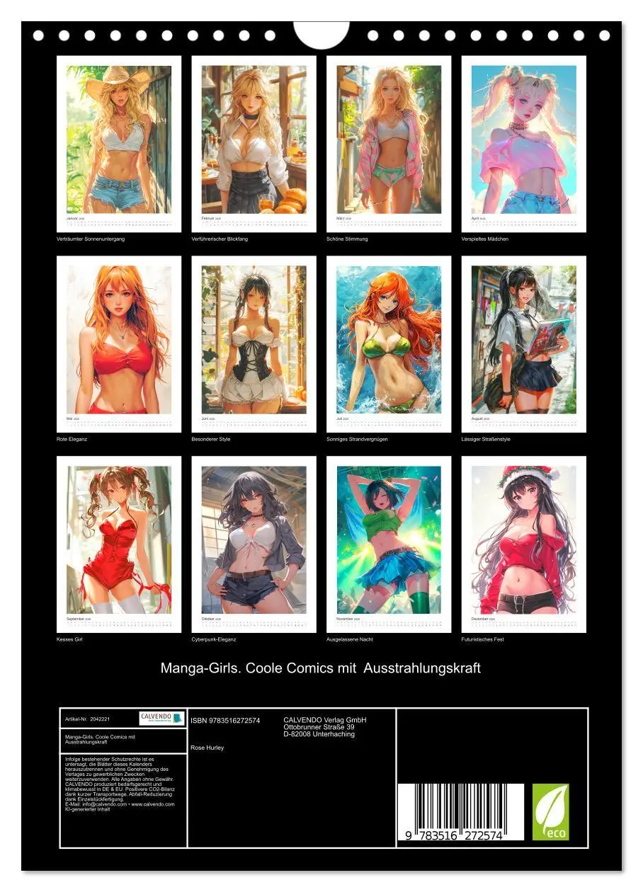 Bild: 9783516272574 | Manga-Girls. Coole Comics mit Ausstrahlungskraft (Wandkalender 2026...