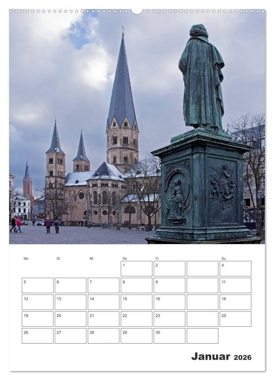 Bild: 9783516412574 | Beethovenstadt Bonn (Wandkalender 2026 DIN A2 hoch), CALVENDO...