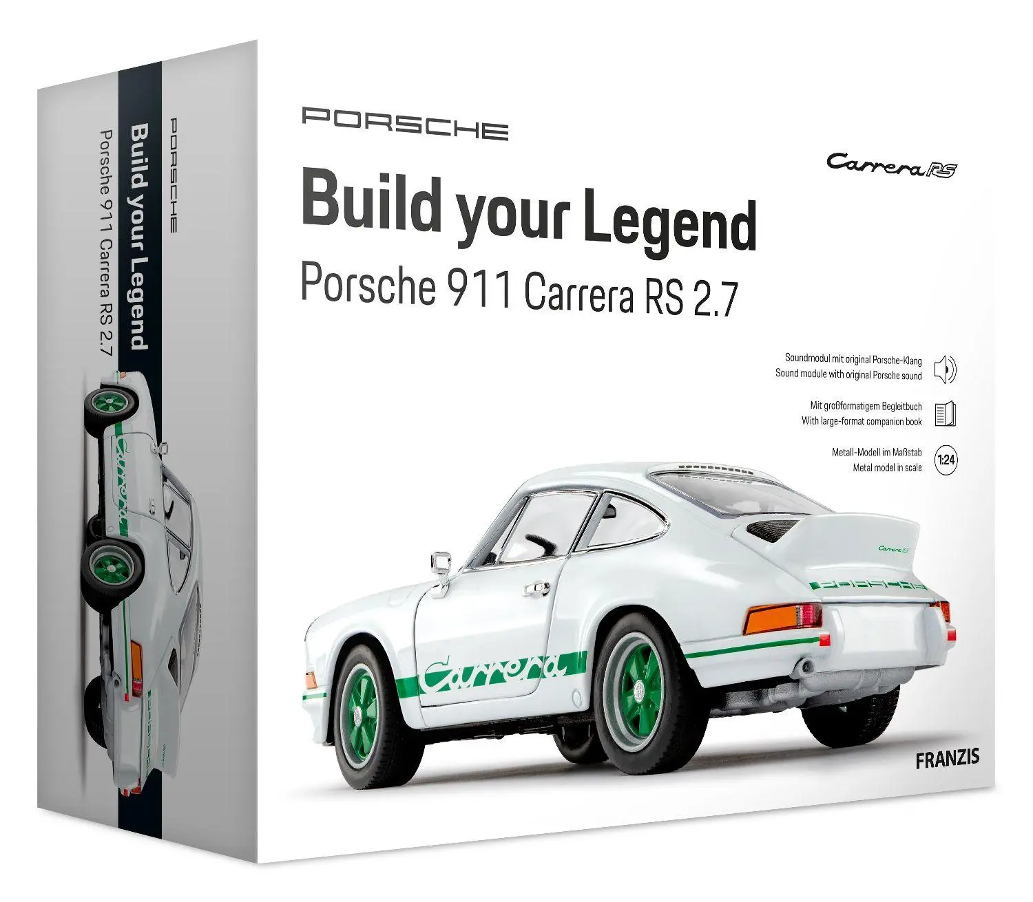 FRANZIS 67267 - Porsche 911 Carrera RS 2.7 - Build your Legend Grand-Prix-Weiß