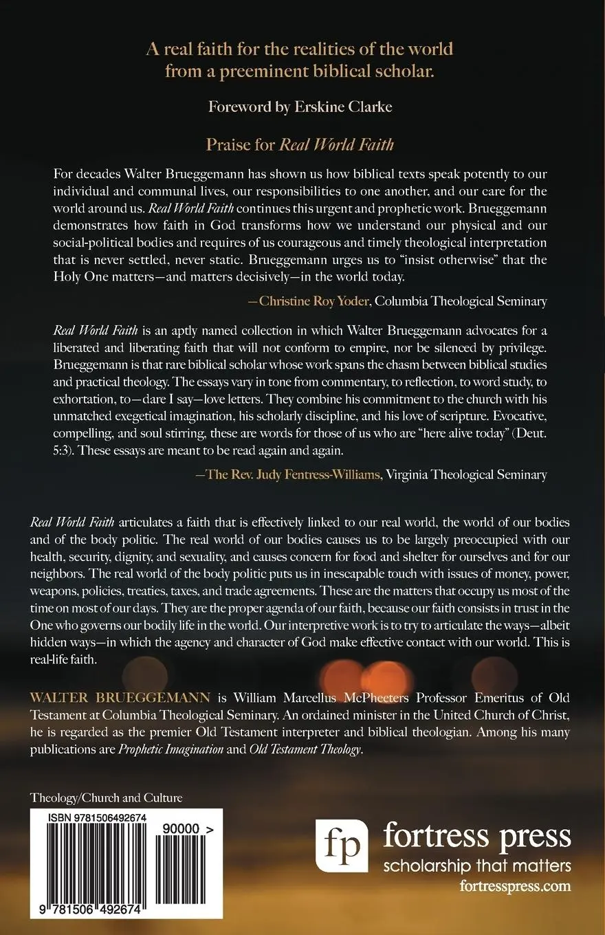 Rückseite: 9781506492674 | Real World Faith | Walter Brueggemann | Taschenbuch | Englisch | 2023