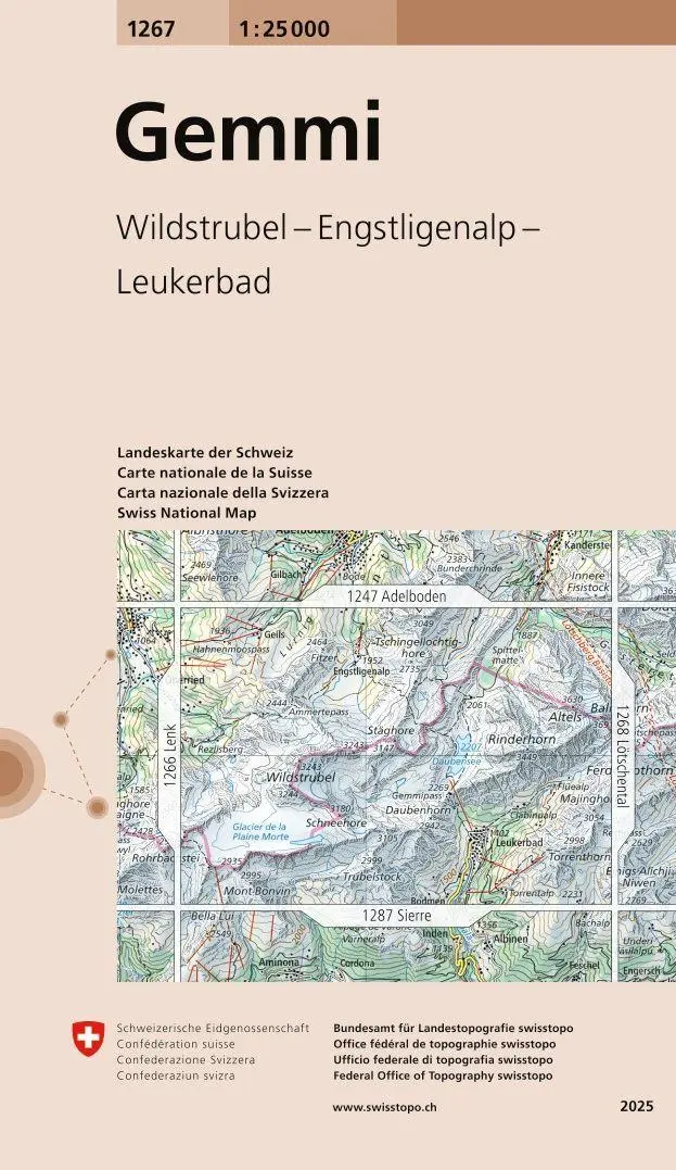 Cover: 9783302012674 | Swisstopo 1 : 25 000 Gemmi | (Land-)Karte | Swisstopo 1 : 25 000
