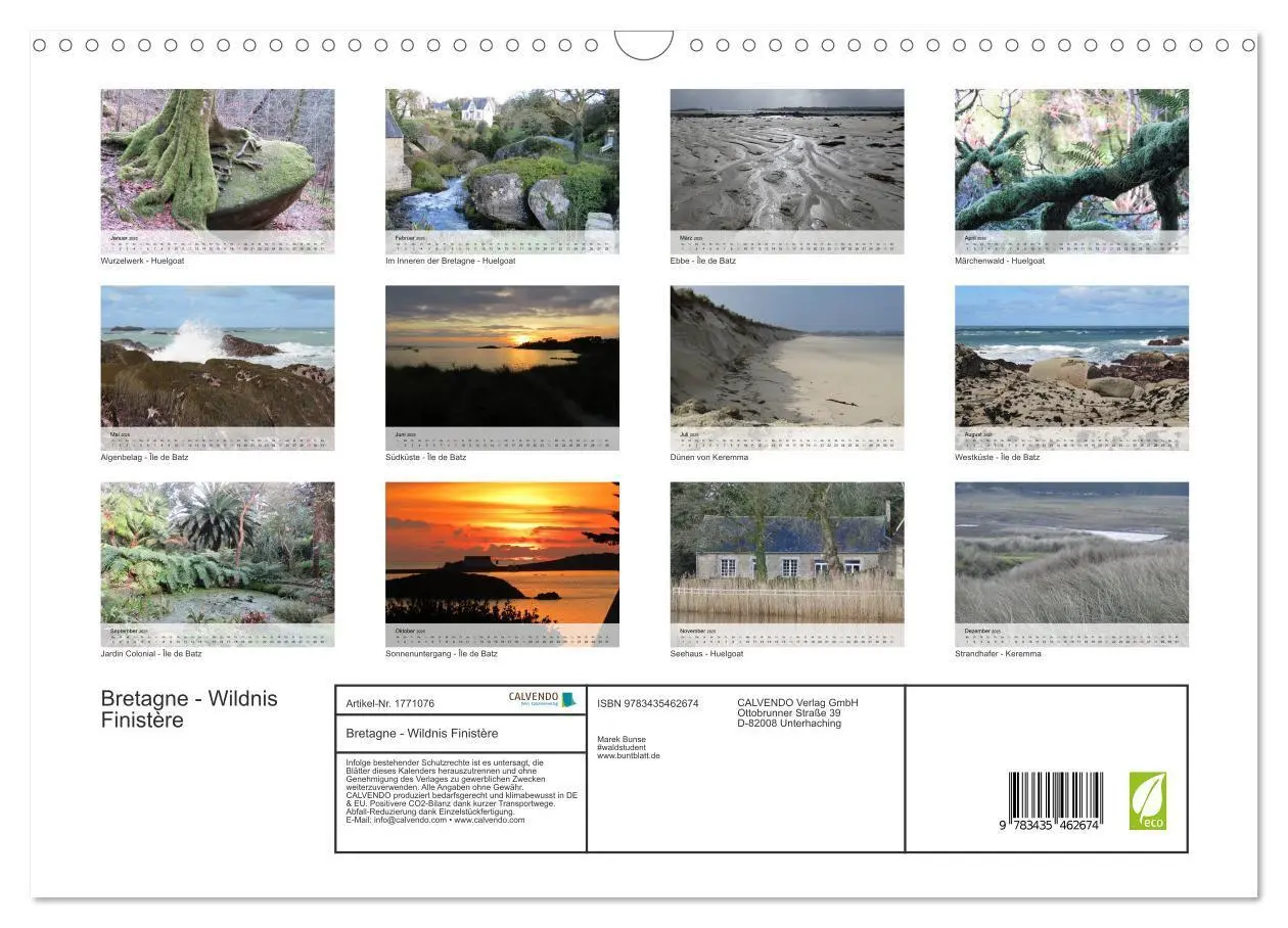 Bild: 9783435462674 | Bretagne - Wildnis Finistère (Wandkalender 2025 DIN A3 quer),...