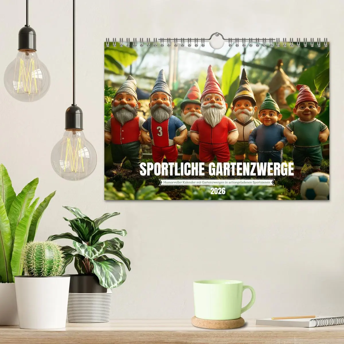 Bild: 9783457312674 | Sportliche Gartenzwerge (Wandkalender 2026 DIN A4 quer), CALVENDO...