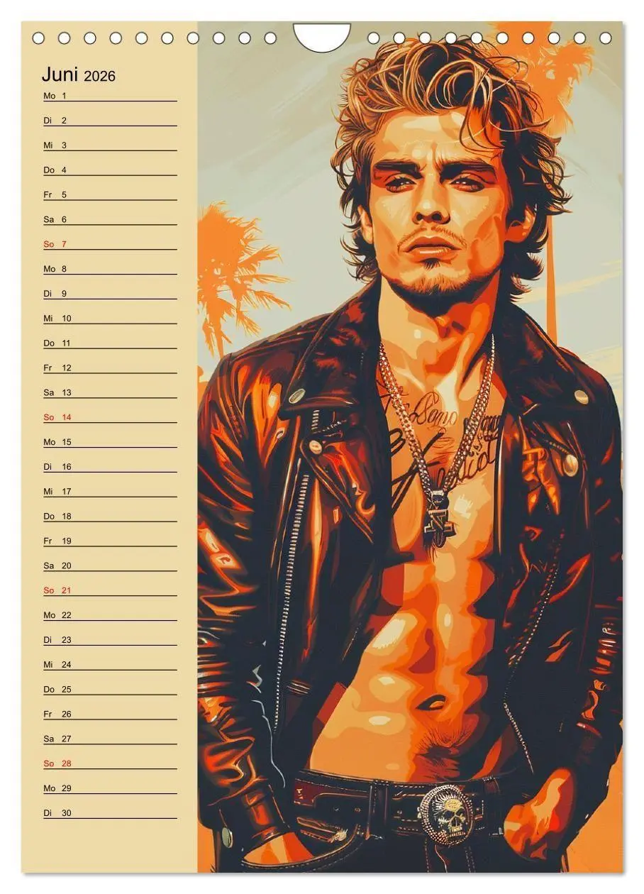 Bild: 9783516262674 | Verwegene Jungs. Pin-up-Männer im Stil der 50er Jahre (Wandkalender...