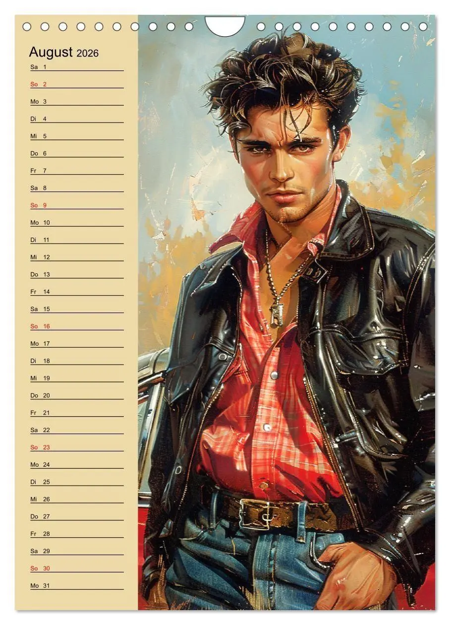 Bild: 9783516262674 | Verwegene Jungs. Pin-up-Männer im Stil der 50er Jahre (Wandkalender...