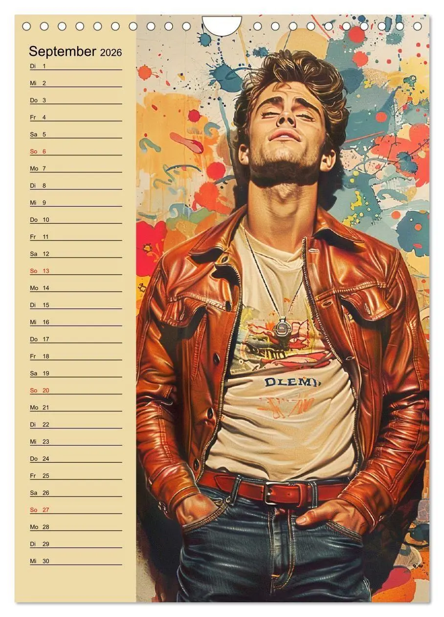 Bild: 9783516262674 | Verwegene Jungs. Pin-up-Männer im Stil der 50er Jahre (Wandkalender...