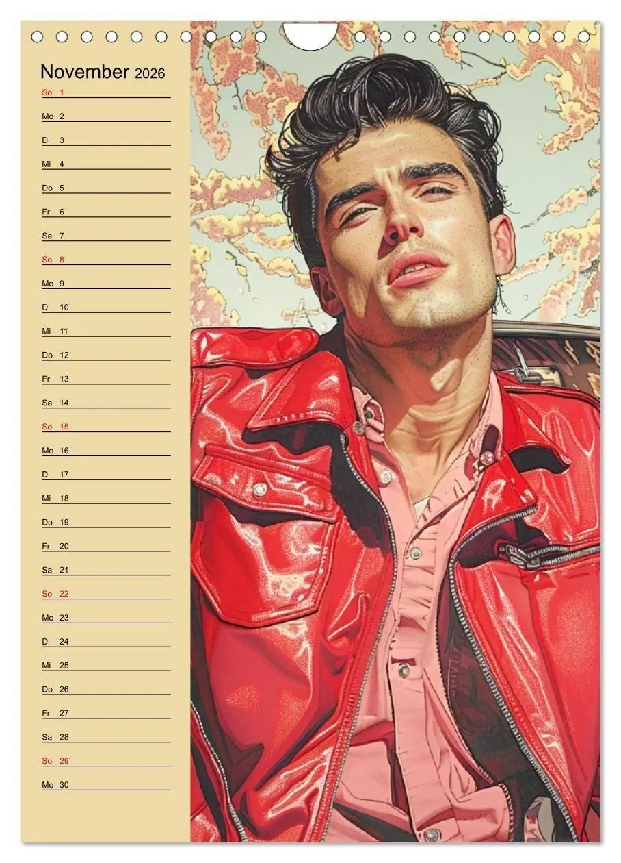 Bild: 9783516262674 | Verwegene Jungs. Pin-up-Männer im Stil der 50er Jahre (Wandkalender...
