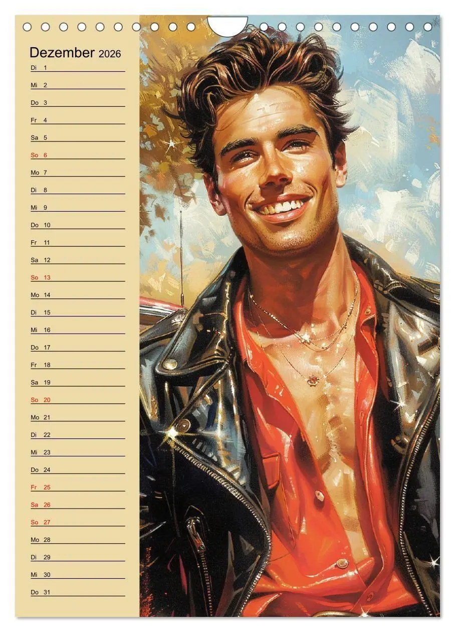 Bild: 9783516262674 | Verwegene Jungs. Pin-up-Männer im Stil der 50er Jahre (Wandkalender...