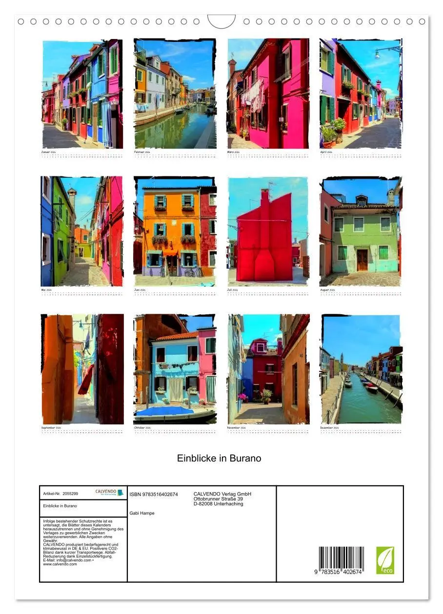 Bild: 9783516402674 | Einblicke in Burano (Wandkalender 2026 DIN A3 hoch), CALVENDO...