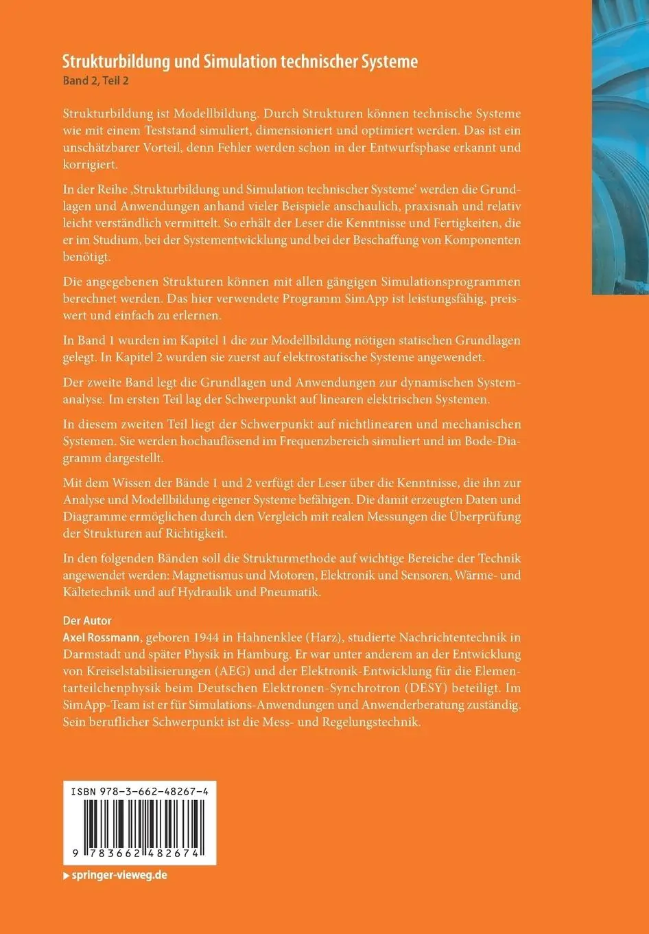 Rückseite: 9783662482674 | Strukturbildung und Simulation technischer Systeme | Axel Rossmann