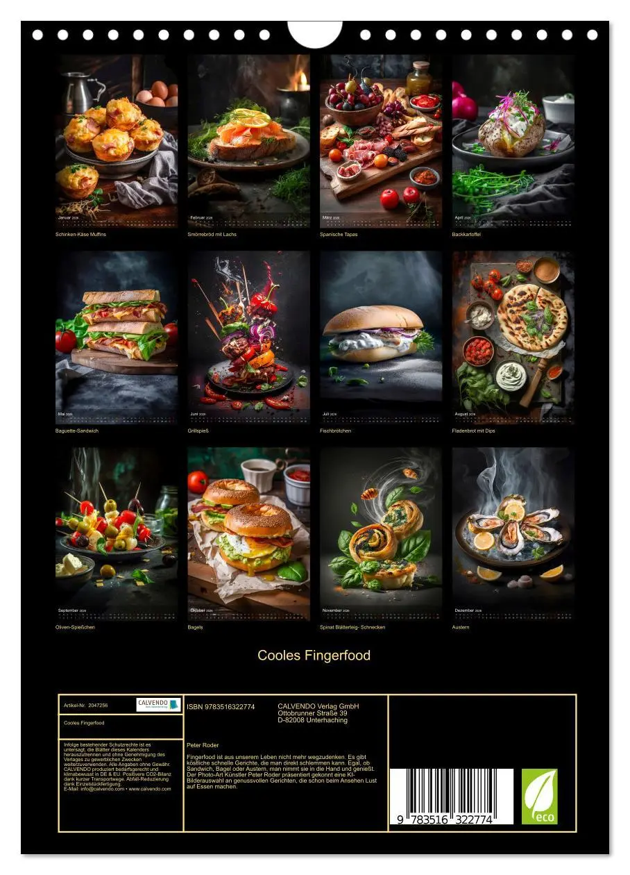 Bild: 9783516322774 | Cooles Fingerfood (Wandkalender 2026 DIN A4 hoch), CALVENDO...