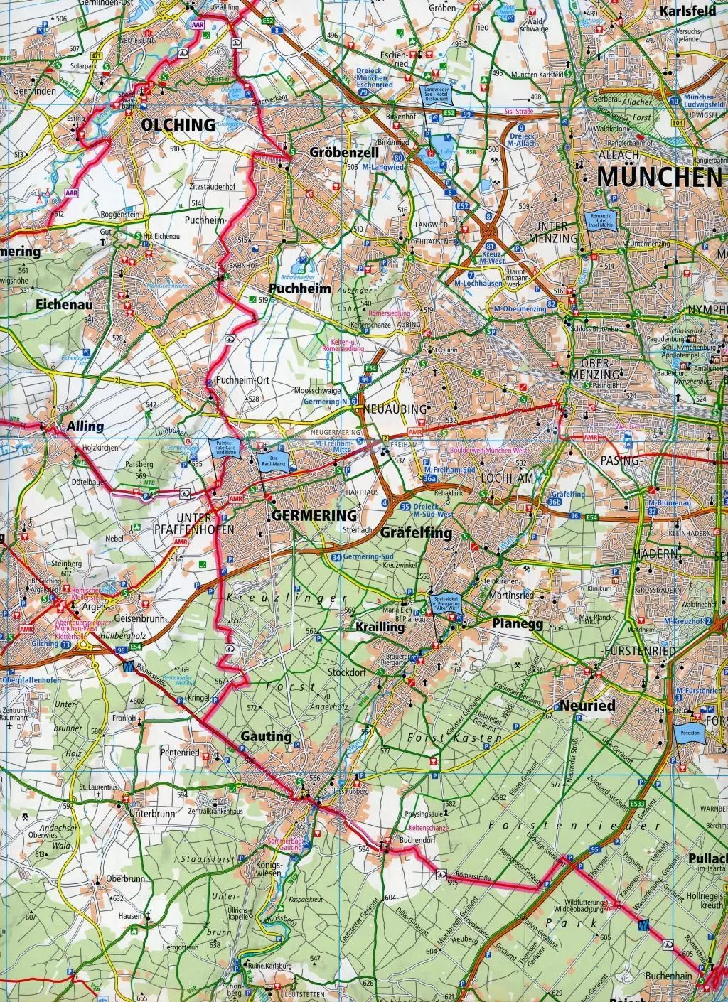 Bild: 9783747302774 | München und Umgebung mit RadlRing 1:75 000 | (Land-)Karte | Radkarte