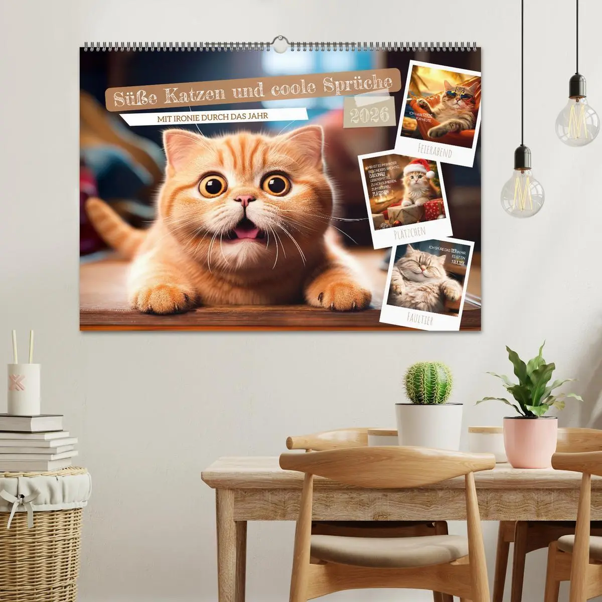 Bild: 9783457462874 | Süße Katzen und coole Sprüche (Wandkalender 2026 DIN A2 quer),...