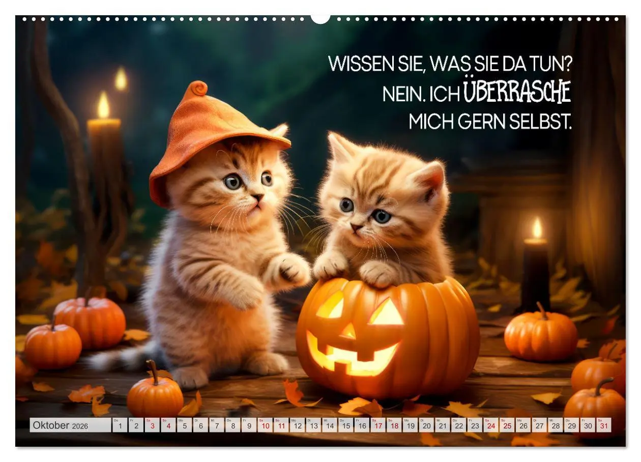 Bild: 9783457462874 | Süße Katzen und coole Sprüche (Wandkalender 2026 DIN A2 quer),...