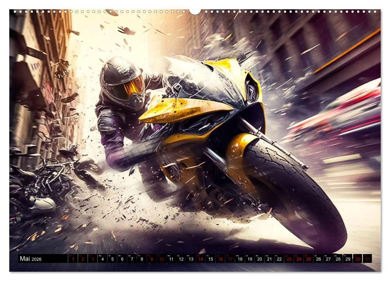 Bild: 9783457532874 | Motorrad Speed (hochwertiger Premium Wandkalender 2026 DIN A2...