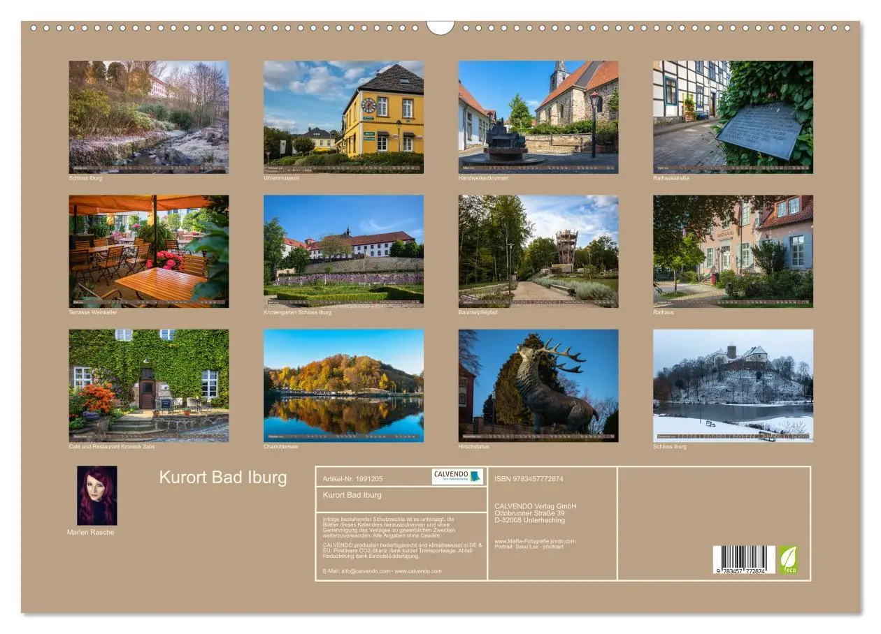 Bild: 9783457772874 | Kurort Bad Iburg (Wandkalender 2026 DIN A2 quer), CALVENDO...