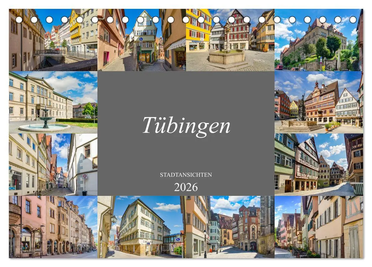 Cover: 9783457912874 | Tübingen Stadtansichten (Tischkalender 2026 DIN A5 quer), CALVENDO...